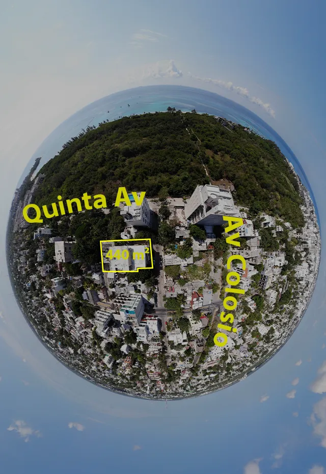 Turnkey building for sale in Playa del Carmen near the beach, with 15 studios and penthouse