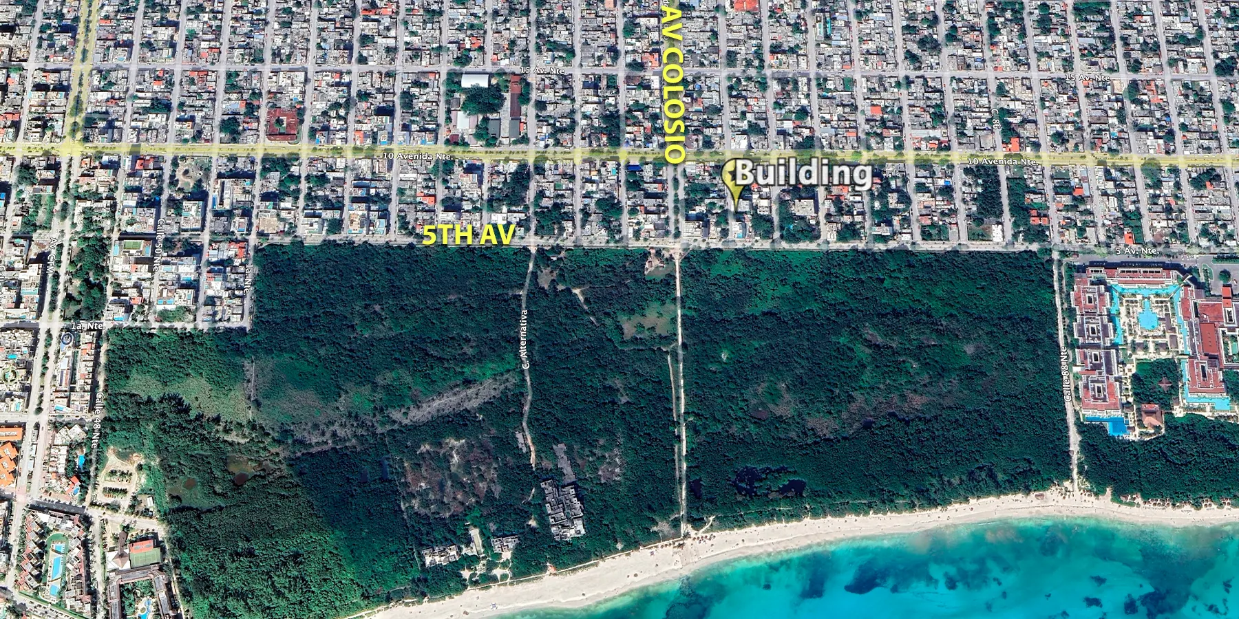 Location map Playa del Carmen
